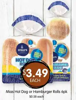 Spudshed Mias Hot Dog or Hamburger Rolls offer