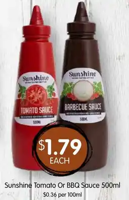 Spudshed Sunshine Tomato Or BBQ Sauce offer