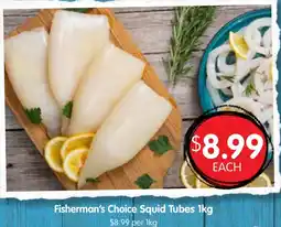 Spudshed Fisherman's Choice Squid Tubes offer