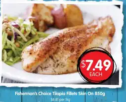 Spudshed Fisherman's Choice Tilapia Fillets Skin On offer