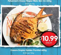 Spudshed Oceans Empire Golden Pomfret offer
