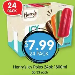 Spudshed Henry's Icy Poles offer