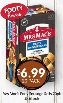 Spudshed Mrs Mac's Party Sausage Rolls offer