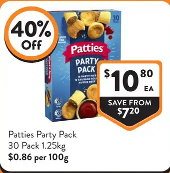 Foodworks Patties Party Pack offer