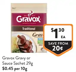 Foodworks Gravox Gravy or Sauce Sachet offer