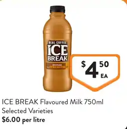 Foodworks ICE BREAK Flavoured Milk offer