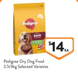Foodworks Pedigree Dry Dog Food offer