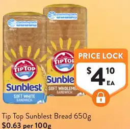 Foodworks Tip Top Sunblest Bread offer