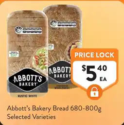 Foodworks Abbott's Bakery Bread offer
