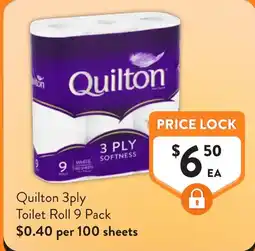Foodworks Quilton 3 PLY Toilet Roll offer
