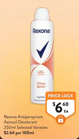 Foodworks Rexona Antiperspirant Aerosol Deodorant offer