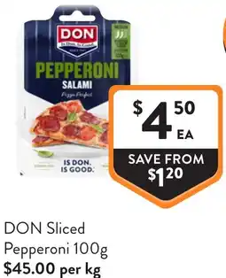 Foodworks DON Sliced Pepperoni offer