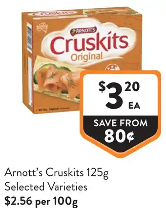 Foodworks Arnott's Cruskits offer