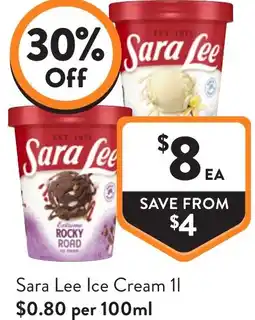 Foodworks Sara Lee Ice Cream offer