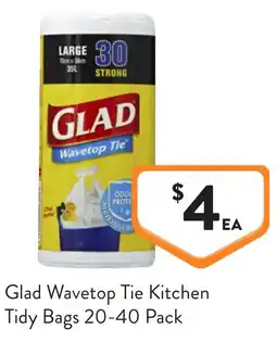 Foodworks Glad Wavetop Tie Kitchen Tidy Bags offer