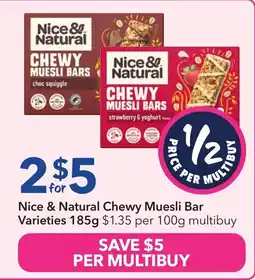 Ritchies Nice & Natural Chewy Muesli Bar Varieties offer