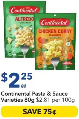 Ritchies Continental Pasta & Sauce Varieties offer