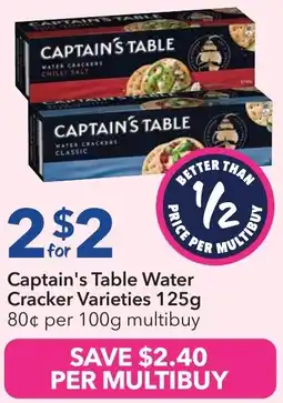 Ritchies Captain's Table Water Cracker Varieties offer
