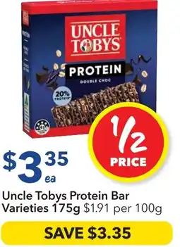 Ritchies Uncle Tobys Protein Bar Varieties offer