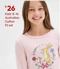 Target Sibling Matching Australian Cotton Younger Girls Pyjama Set offer