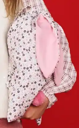 Target Kids Floral Bunny Ears Drawstring Bag offer