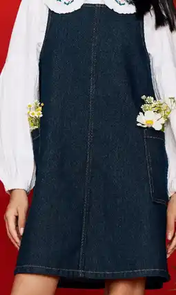 Target Denim Woven Pinafore Dress offer