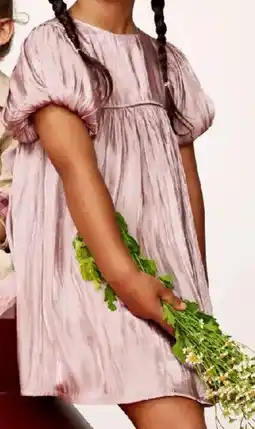 Target Satin Puff Sleeve Bow Detail Occasion Dress offer