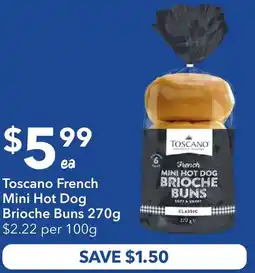 Ritchies Toscano French Mini Hot Dog Brioche Buns offer