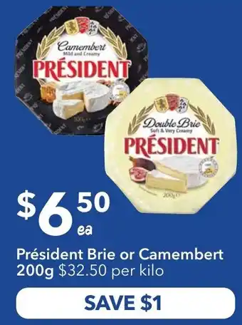 Ritchies Président Brie or Camembert offer