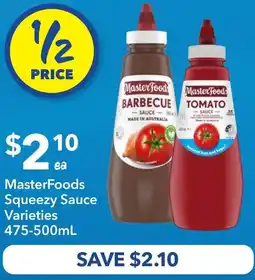 Ritchies Master Foods Squeezy Sauce Varieties offer