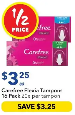 Ritchies Carefree Flexia Tampons offer
