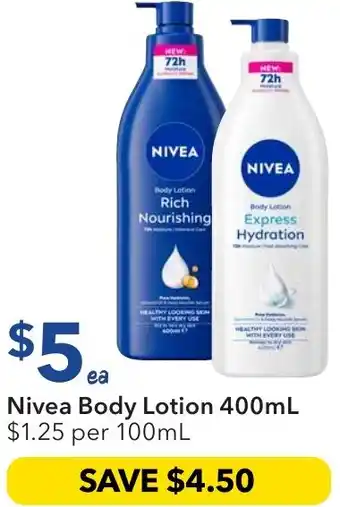Ritchies Nivea Body Lotion offer