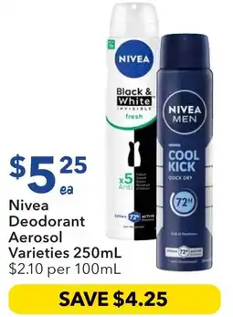 Ritchies Nivea Deodorant Aerosol Varieties offer