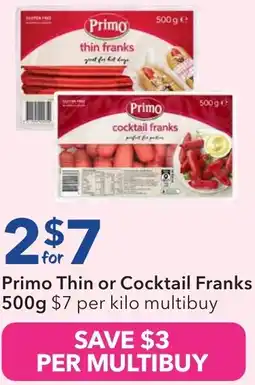Ritchies Primo Thin or Cocktail Franks offer