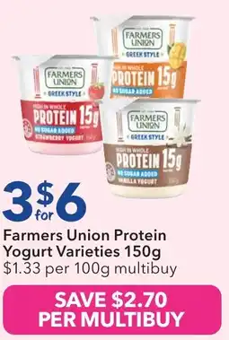Ritchies Farmers Union Protein Yogurt Varieties offer