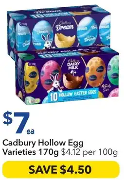 Ritchies Cadbury Hollow Egg Varieties offer
