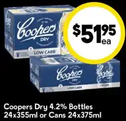 Drakes Coopers Dry 4.2% Bottles or Cans offer