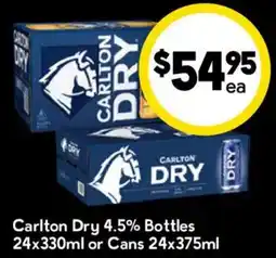 Drakes Carlton Dry 4.5% Bottles or Cans offer