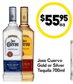 Drakes Jose Cuervo Gold or Silver Tequila offer