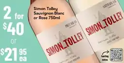 Drakes Simon Tolley Sauvignon Blanc or Rose offer