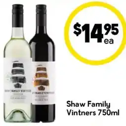 Drakes Shaw Family Vintners offer