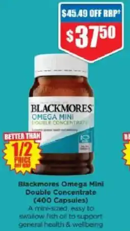 Chemist Warehouse Blackmores Omega Mini Double Concentrate offer