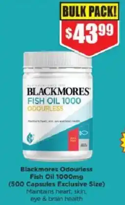 Chemist Warehouse Blackmores Odourless Fish Oil offer