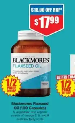 Chemist Warehouse Blackmores Flaxseed Oil offer