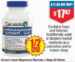 Chemist Warehouse Caruso's Super Magnesium Glycinate + Sleep offer
