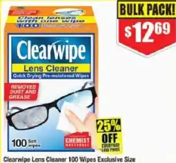 Chemist Warehouse Clearwipe Lens Cleaner offer
