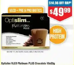 Chemist Warehouse Optislim VLCD Platinum PLUS Chocolate offer