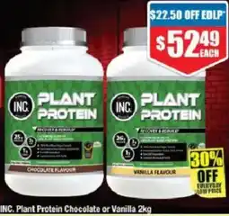 Chemist Warehouse INC. Plant Protein Chocolate or Vanilla offer