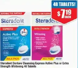 Chemist Warehouse Steradent Denture Cleansing Express Active Plus or Extra Strength Whitening offer