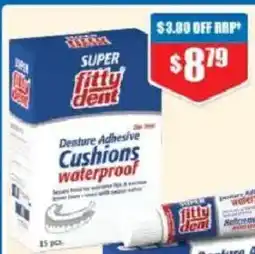 Chemist Warehouse Fittydent Lower Denture Adhesive Cushions offer